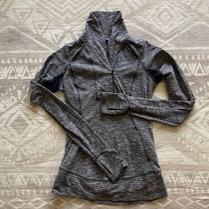 Lululemon heathered grey workout sweater, Size 8